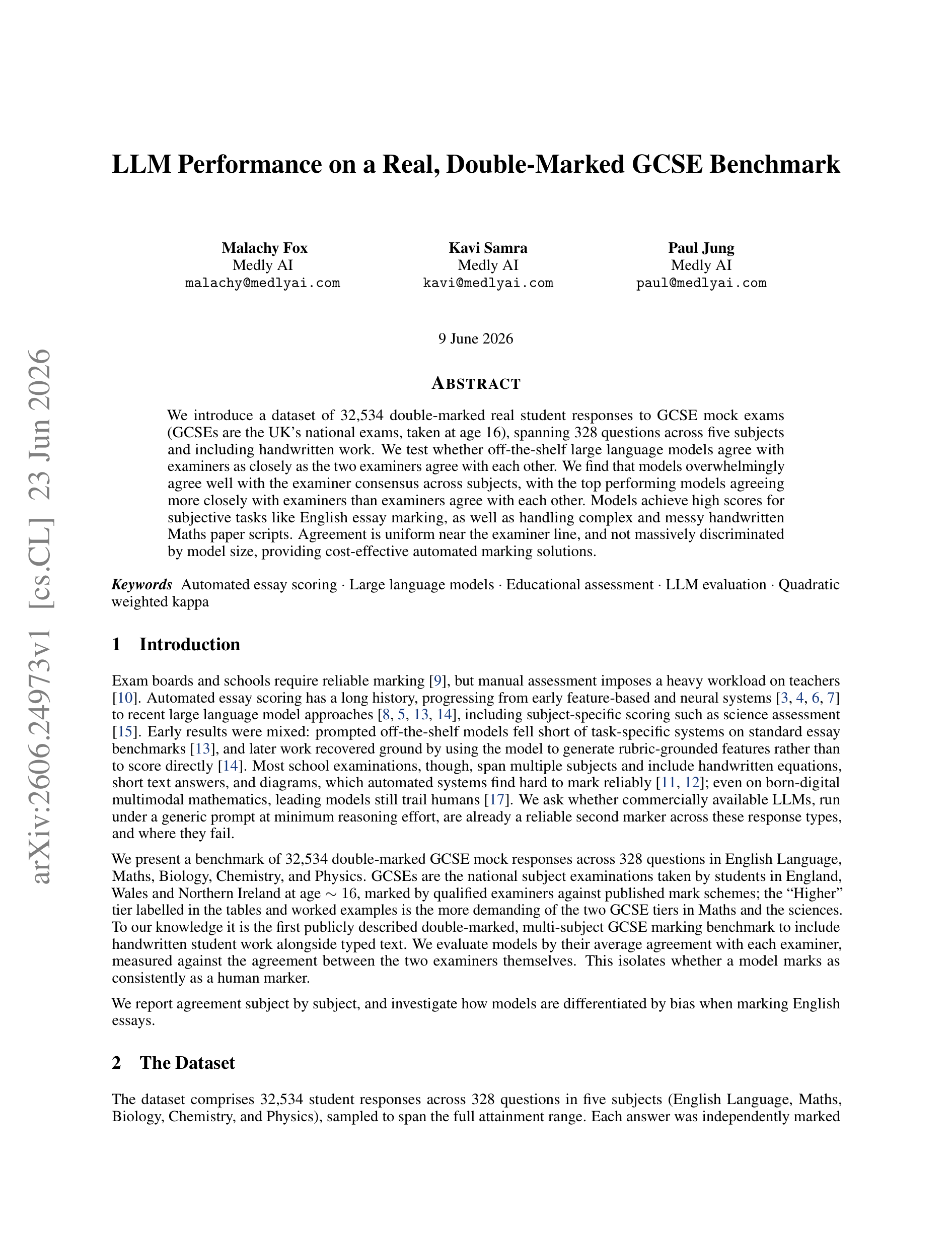 An AI Marking research paper front page screenshot